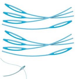 AmeriCan Goods Orthodontic Floss Threaders Blue Curved Smooth Edges Dental Floss Threader for Braces, Bridges, and Implants (250)