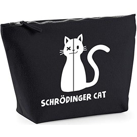 Hippowarehouse Shcrödinger’s cat printed make up cosmetic wash bag 18x19x9cm