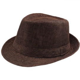 Classic Fedora Hat for Men (US, Alpha, Small, Medium, Brown)