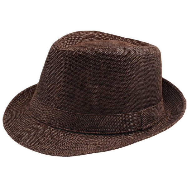 Classic Fedora Hat for Men (US, Alpha, Small, Medium, Brown)