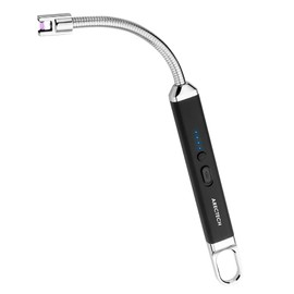 ARECTECH Electric Arc Candle Lighter Flameless Rechargeable USB Long Lighters for Candle Cooking BBQs Fireworks Black