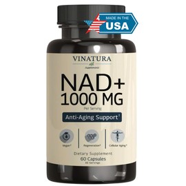 VINATURA NAD Supplement 1000mg - Pure NAD Supplement for Anti-Aging