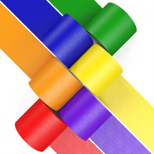 CHIYUNS Colored Masking Rolls, 2" Wide x 180 ft Long,