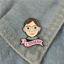 RBG Pins Ruth Bader Ginsburg Pins I Dissent Pins RBG Dissent Collar Feminism Pins Women'S Rights Judge Badge Pins 4 pcs