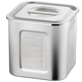 Akagawa Utsuzakusho AG 21-0 Square Kitchen Pot with Graduation, 6.5 inches (16.5 cm) (Handless)