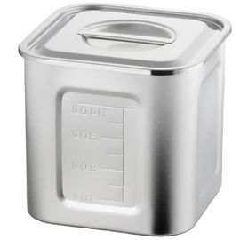 Akagawa Utsuzakusho AG 21-0 Square Kitchen Pot with Graduation, 6.5 inches (16.5 cm) (Handless)