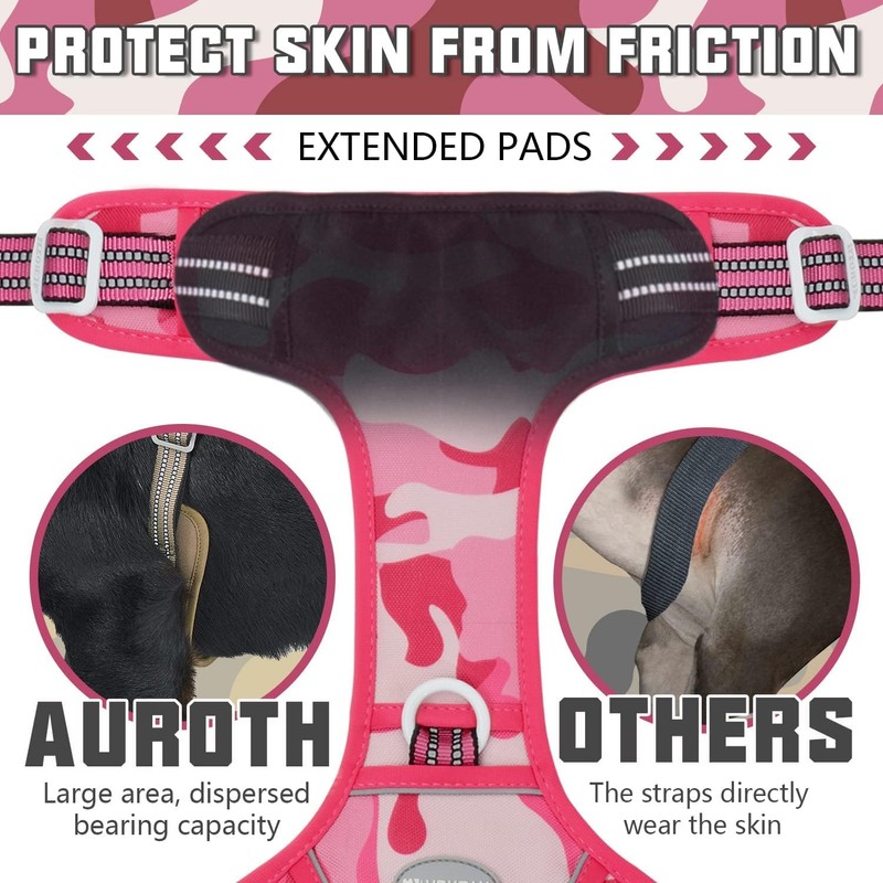 AUROTH Tactical Dog Harness for Small Medium Large Dogs No