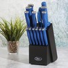 Oster Langmore 15-Piece Stainless Steel Cutlery Knife Block Set with