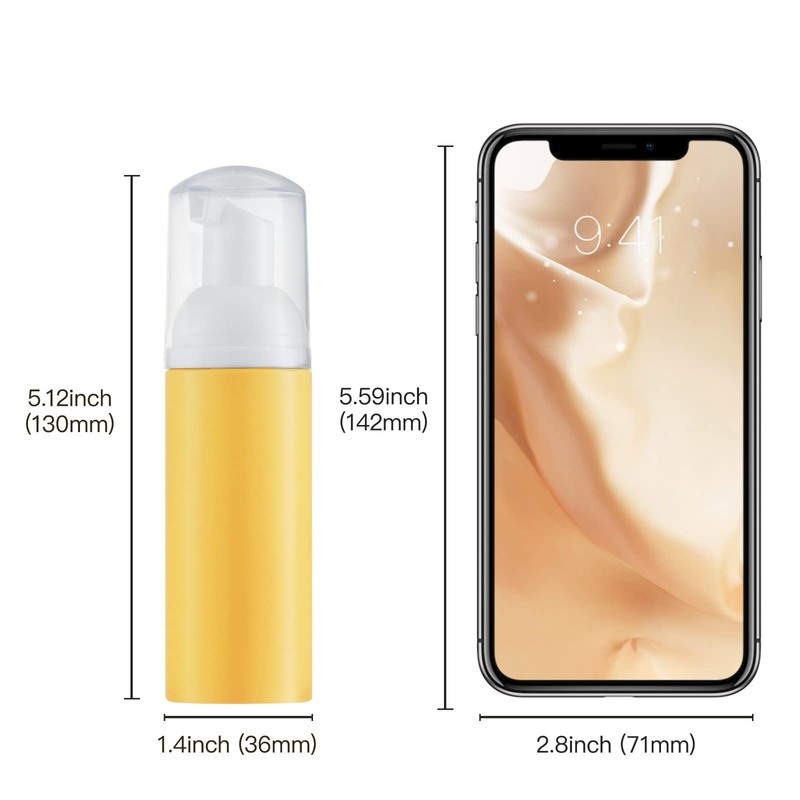 Tekson 3PCS Soap Foam Bottle (Yellow), Empty Travel Foaming Lash