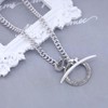 Atentuyi Punk Snake Pendant Necklace Chunky Silver Choker Curb Chain