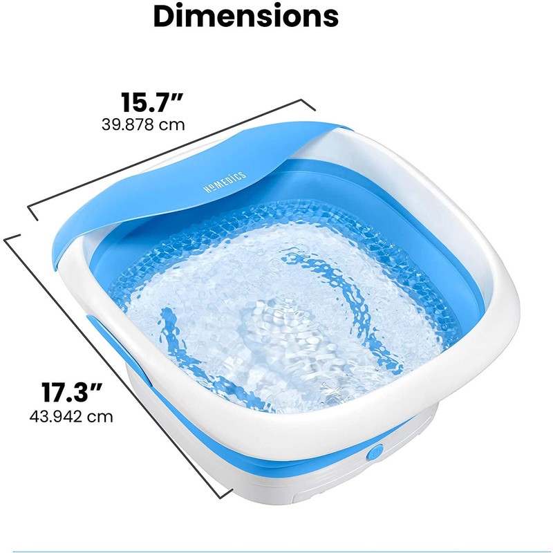HoMedics Compact Pro Spa Collapsible Footbath with Heat Maintenance, Vibration