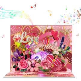 GREETING ART Anniversary Card, Musical Anniversary Card with Light and Music, Happy Valentines Card, Wedding Anniversary Card, Birthday Cards for Wife Husband Couple