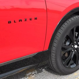 2pcs 19-23 Blazer Emblem Front Door Letter Nameplate 3D Badge Replacement for Blazer (Gloss Black)