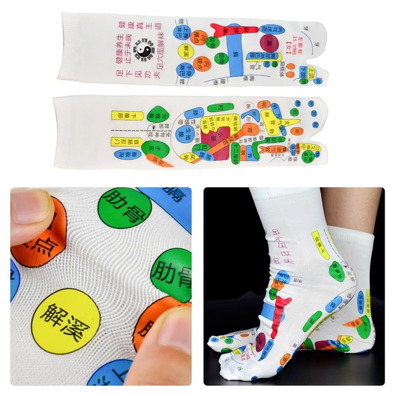 Hole Illustration Socks & Gloves, Meridian Canal, Foot Reflexology, Health