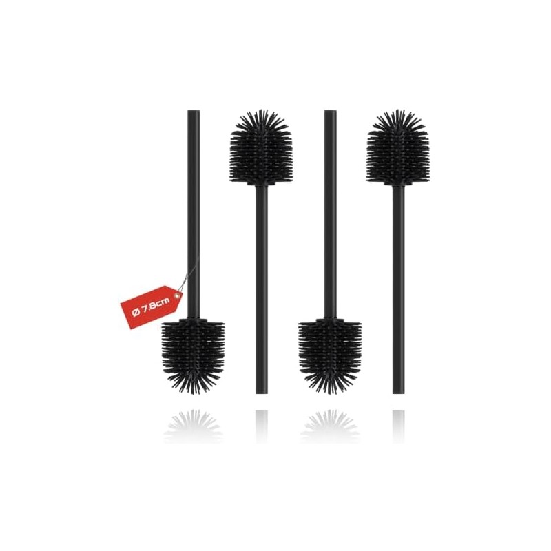 Cepillo para baño, 4PCS Escobilla de Inodoro, Silicona