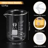 PATIKIL 100ml Low Foam Glass Beaker 12pcs 3.3 Borosilicate Glass