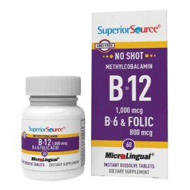 Superior Source Vitamina B12 Sublingual 1000 Mcg 60 Tabletas N/a