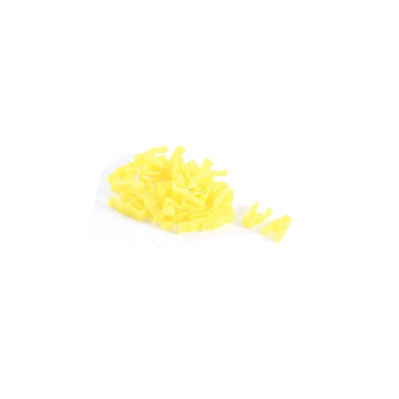 ACROPIX 30 Pcs Yellow Plastic Rivet Clips 9mm Hole Dia,
