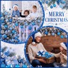 24 Pcs 2.4" Blue and White Christmas Balls Ornaments for