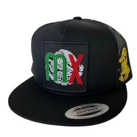 Unbranded MÉXICO HAT EL CHAPO GUZMÁN GUZMÁN MÉXICO LOGO FEDERAL HAT BLACK MESH