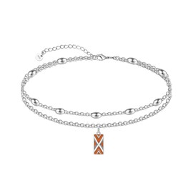 CHIC & ARTSY Ankle Bracelet 925 Sterling Silver Boho Anklet White Gold Boho Anklets for Women Layered Anklet Adjustable 11 Inches Ankle Bracelet Jewelry