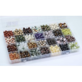 Nature Round Stome 6MM 28 color 1400PCS bead Kit for DIY Jewelry Making Bracelet Earring