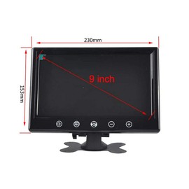 9" Digital Color TFT LCD with 2 Video Input LCD 12-24V Monitor Display