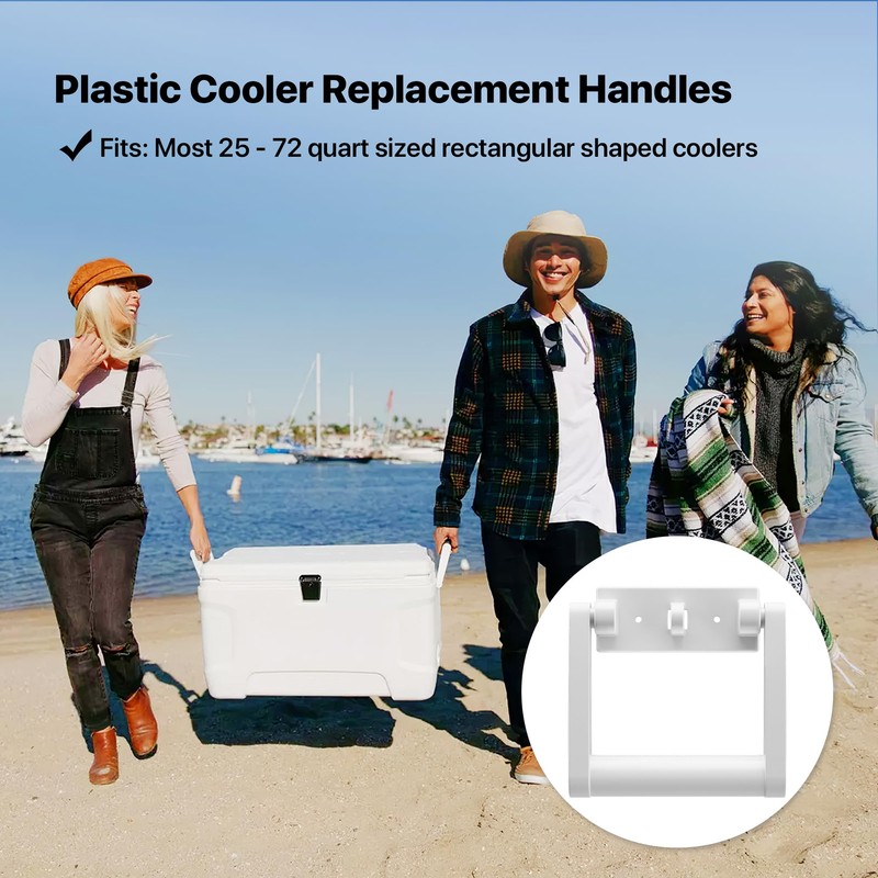 SurpLee Replacement Cooler Handles Parts for 25-72 Qt Coolers,High Strength