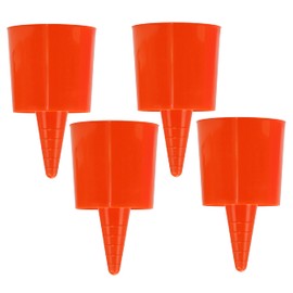 Iconikal 4-Pack Beach Sand Coaster Cup and Beverage Holder Set, Orange