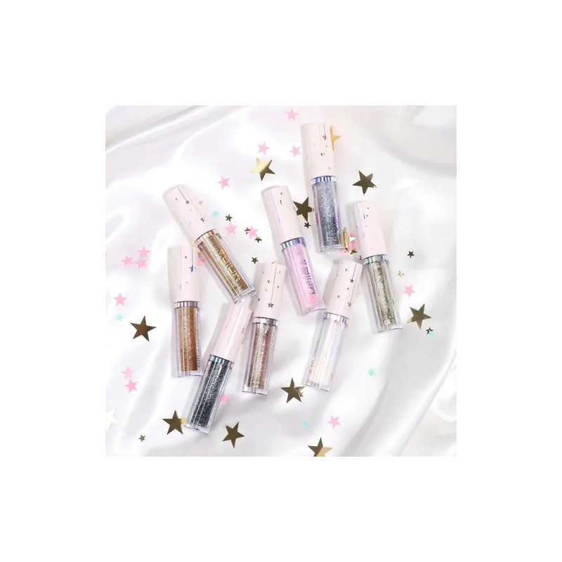 Delineador Líquido Moira Cosmetics Con Glitter Tono 002 After dark