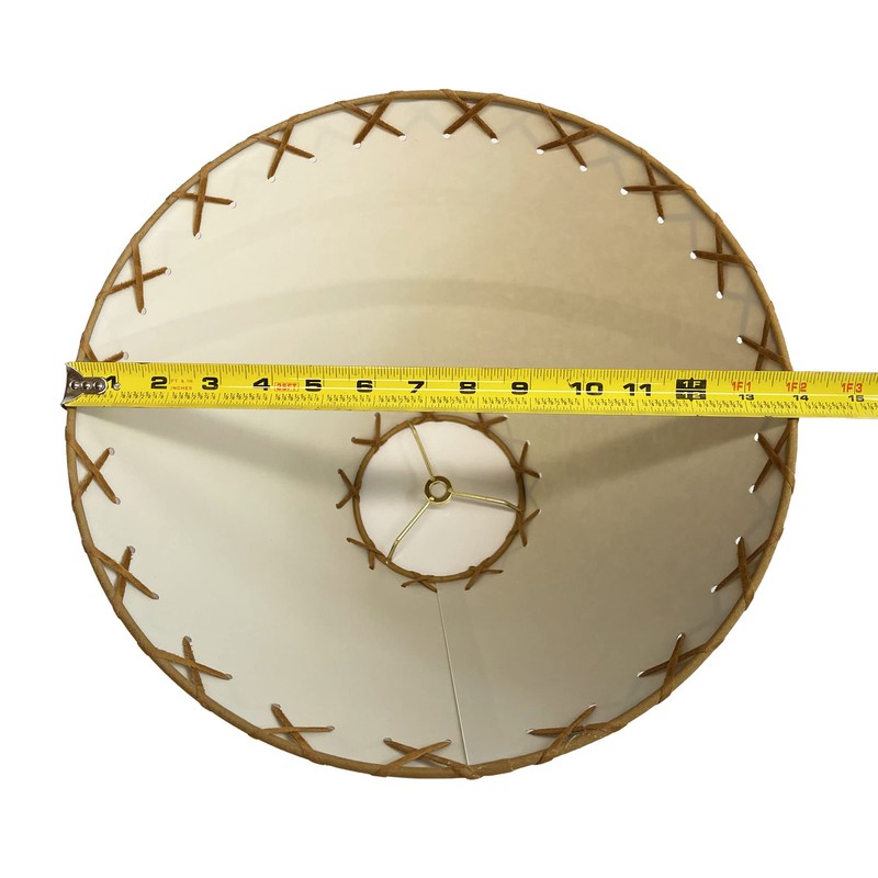 Rustic Oiled Kraft Laced Lamp Shade - 14"