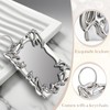 Geyoga 2 Sets Electroplate Plastics Frame Photocard Holder Keychain with