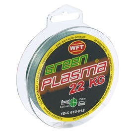 WFT KG Plasma Round 150 m Braided Line 0.08 mm - 0.36 mm, Diameter: 0.14 mm, Colour: Green