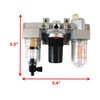 1/4" NPT Mini Compressed Air In Line Filter Regulator Lubricator