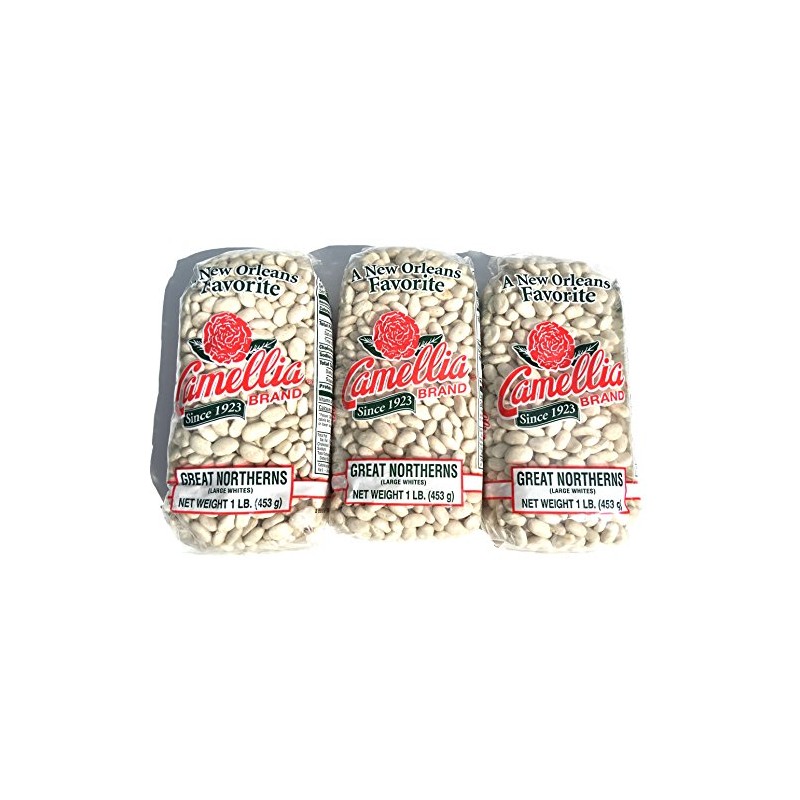 Camellia Great Northerns White Beans Dry 1 Lb (3Pack)