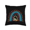 Cool Roller Skating Skate Girl Rainbow Heart Throw Pillow