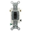 Leviton CS320-2E 20-Amp, 120/277-Volt, Toggle 3-Way AC Quiet Switch, Commercial Grade, Grounding, Black