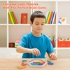 Wooden Hexagon Tangram Puzzle for Kids Adults, Geometric Shape Pattern
