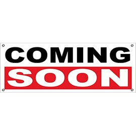 4 Less Co 18x48 Inch COMING SOON Vinyl Banner Sign with Grommets wrb