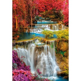 Clementoni Colorful Thai Falls Puzzle, Colección de Alta Calidad, 1000 Piezas, Puzzle Adulto, Fabricado en Italia - 39821