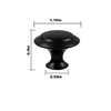 18 Pcs Black Cabinet Drawer Knobs, 1.13" Pulls and Handles