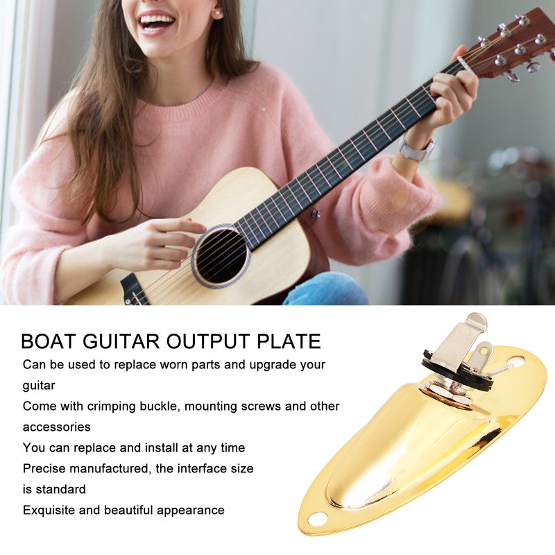 Boat Guitar Output Jack Gold Metal Electric Guitar Pickup Output