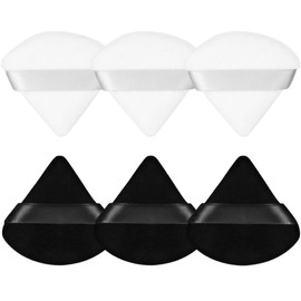 DERISTIC 6 Pcs Triangle Powder Puff to Make Your Skin Flawless – Soft Powder Puffs for Face Beauty - Makeup Powder Puffs, Beauty Blender, Setting Powder Puff - Beauty Puff for Cosmetics, Makeup Puff -
