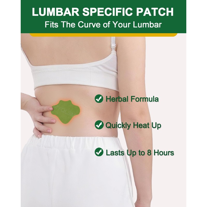 120pcs Back Heat Patches, Warming Herbal Maximum Strength Heat Patches,