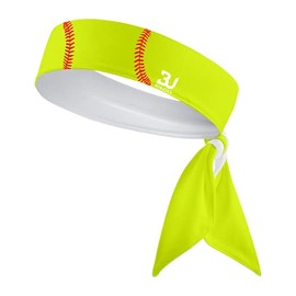 B3U Softball Moisture Wicking Stretch Tie Headband - More Colors, Designs, & Styles - White -Head Tie Men Women Kids Girls Boys - Sports, Casual - B3 U ATHLETICS