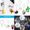 ZoloAJay 50Sets 1 inch Keychain Rings Silver Split Round Key