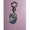 Fancy Floral Cat Keychain Or Bag Charm ~ Handmade