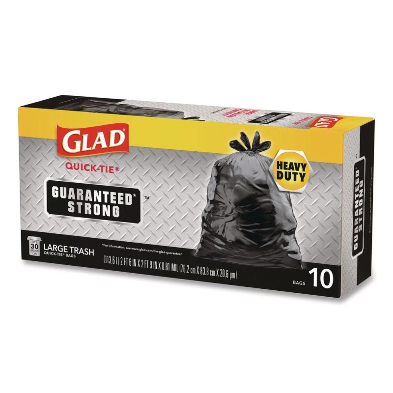 Glad 00079CT 30" x 33" 30-Gal 0.81 mil Trash Bags