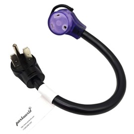 Parkworld 78837 AC Power Adapter Cord NEMA 6-30P Male to TT-30R RV 30A Outlet, 125 Volt 1.5FT