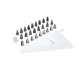 KitchenCraft Sweetly Does It Piping Bag and Nozzles, Gift Boxed, Value 28 Piece Icing Set